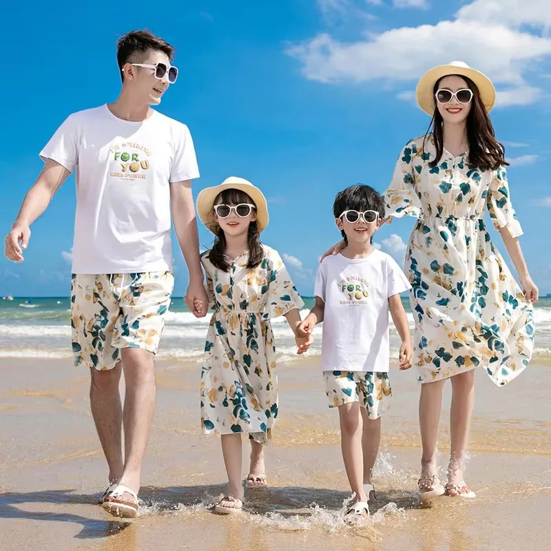 Plant Parent Clothing - 리조트 가족 옷 부모와 자식 해변