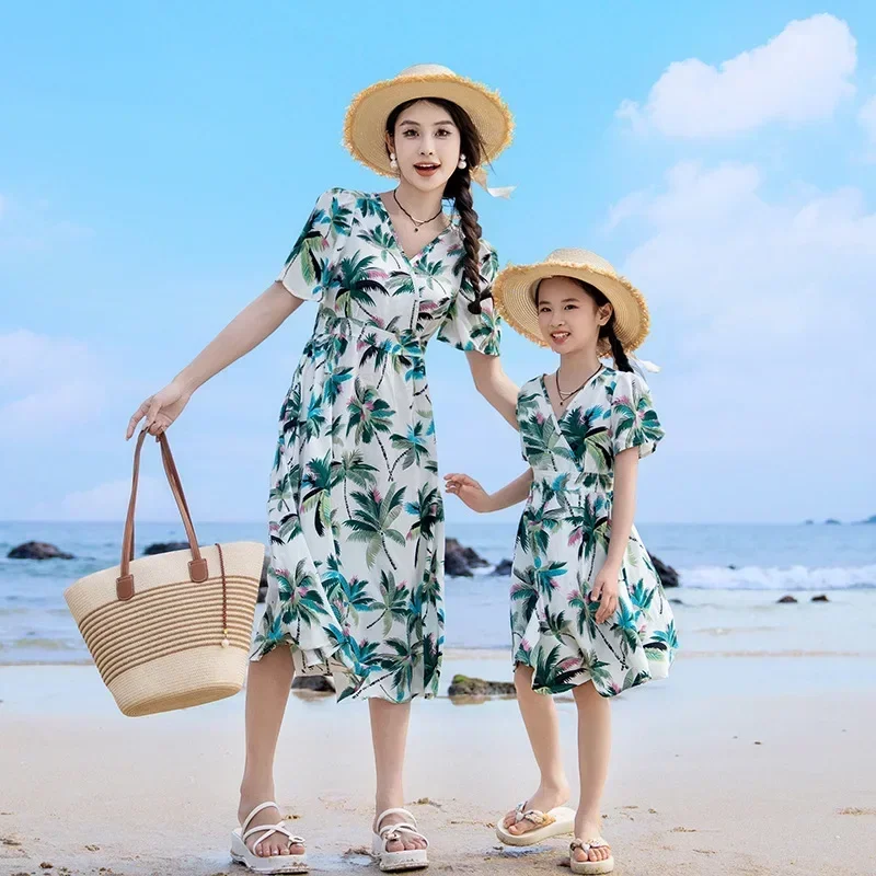 휴가 커플룩 부모-자녀 의류, 엄마 딸 원피스 아빠 아 - Plant Parent Free 리뷰 및 가격