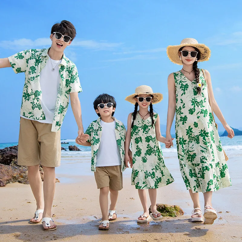 가족 매칭 비치 커플 의류, 엄마 딸 그린 원피스, 아 - Plant Parent Clothing 리뷰 및 가격