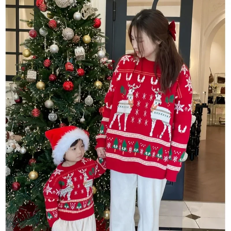 가족 일치하는 크리스마스 순록 나무 스웨터 부모-자식  - Plant Parent Clothing 리뷰 및 가격