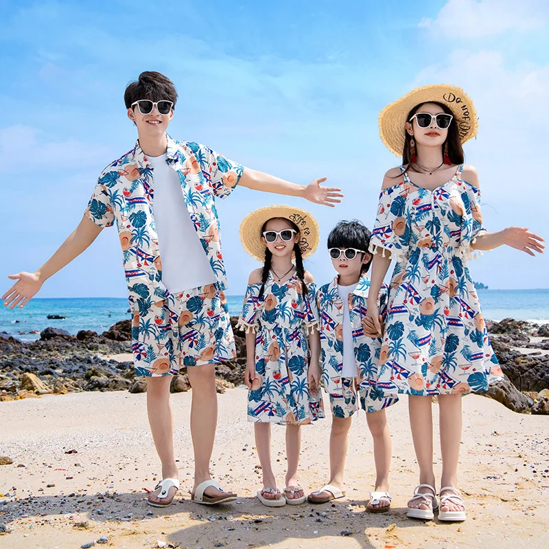 엄마 딸 휴양지 원피스 아빠 아들 투피스 세트, 휴가룩 - Plant Parent Clothing 리뷰 및 가격
